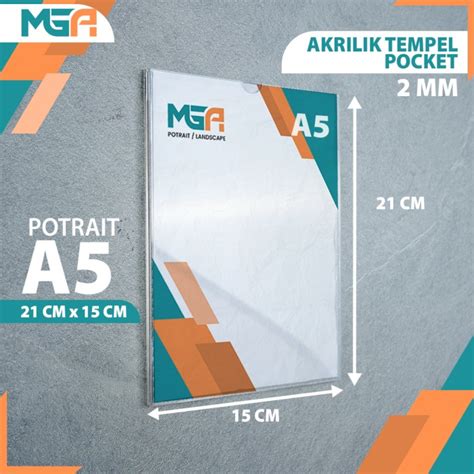 Jual ACRYLIC POCKET FRAME AKRILIK THICKER AKRILIK BROSUR A5