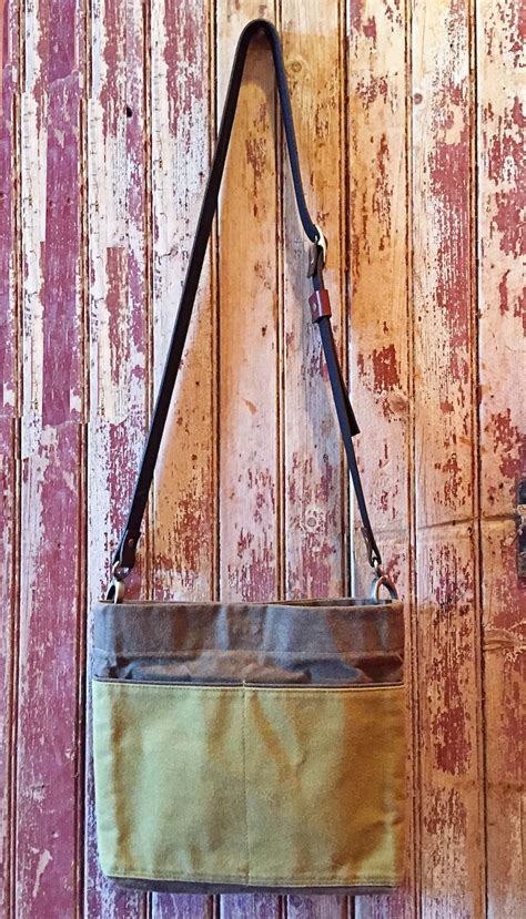 Waxed Canvas Crossbody Bag Waxed Canvas Bag Mini Crossbody Etsy