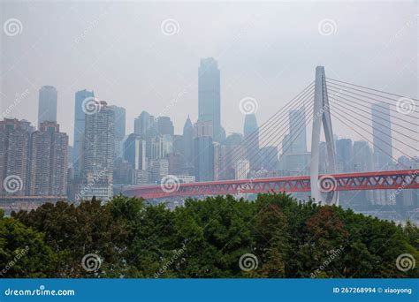 Chongqing Cityscape in Fog, China Editorial Stock Image - Image of ...