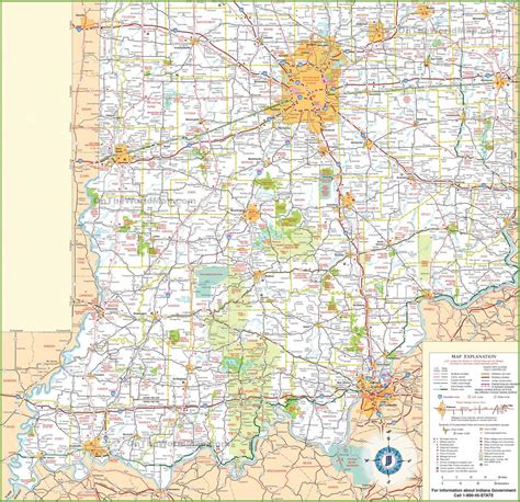 Map Of Southern Indiana inside Printable Map Of Indiana | Printable Maps