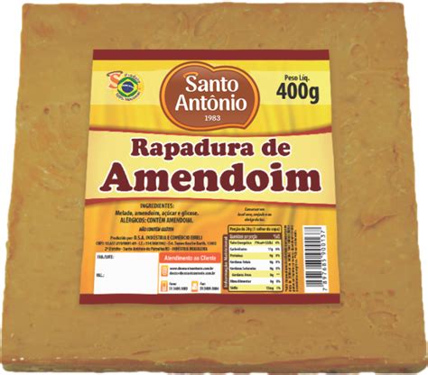 Rapadura de Amendoim 400g Santo Antônio Alimentos