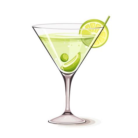 Premium Vector Martini Cocktail Alcoholic Drink Glass Vector