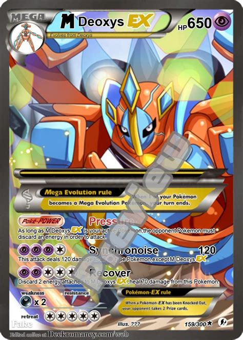 M Deoxys EX Pokemon Card Etsy