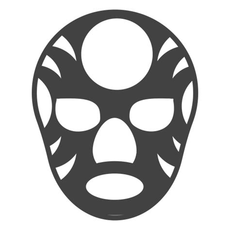 Diseño PNG Y SVG De Máscara Luchador Círculo Silueta Detallada Para