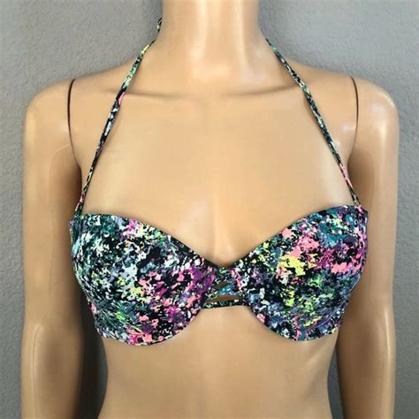 Victoria S Secret Swim Victorias Secret Push Up Bikini Top Paint