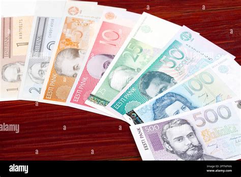 Estonian money - kroon a business background Stock Photo - Alamy