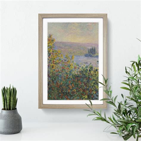 East Urban Home Flower Beds At Vetheuil By Claude Monet Picture Frame