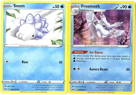 Amazon Pokemon Sword Shield Evolution Set Frosmoth Snom