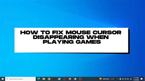 How To Fix Mouse Cursor Disappears When Playing Games In Full Screen