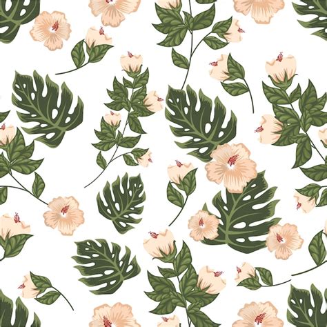 Patr N Floral Sin Fisuras De Flor Color Pastel Vintage Vector Premium