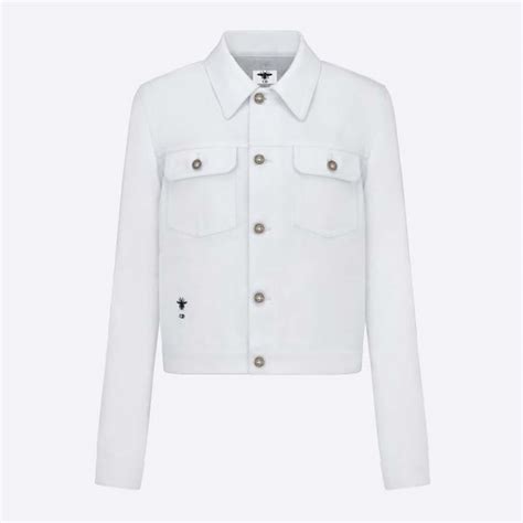 Dior Women Jacket White Multicolor D Constellation Cotton Denim