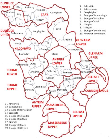 Baronies And Parishes Of Co Antrim