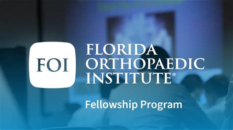 Fellowship Programs Florida Orthopaedic Institute YouTube