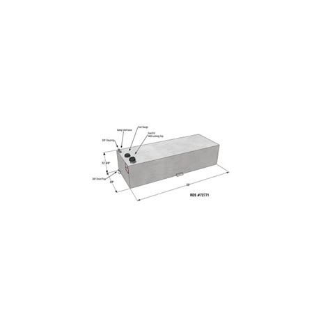 Rds Aluminum Auxiliary Fuel Tank — 60 Gallon Rectangular Diamond Plate Model 72771 Nicka Tools