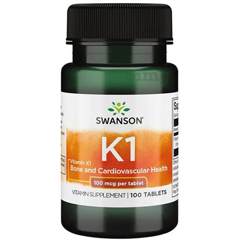 Swanson Vitamin K1 100mcg Tablet Buy Bottle Of 100 0 Tablets At Best