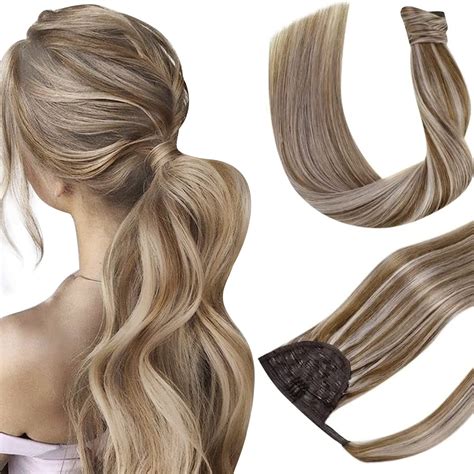 Amazon Hetto Blonde Ponytail Human Hair Extensions Golden