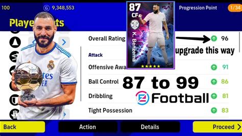 How To Train 99 Rated K Benzema In EFootball 2023 Mobile How To