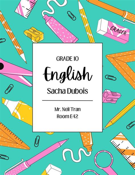 English Binder Cover Tumblr