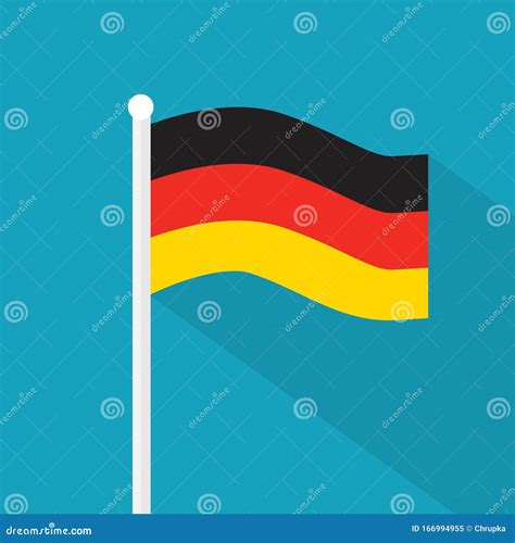 Germany flag icon stock vector. Illustration of design - 166994955