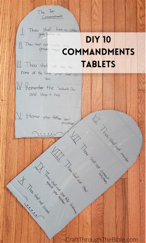 Making the Ten Commandments Tablets | Ten commandments, Ten ...