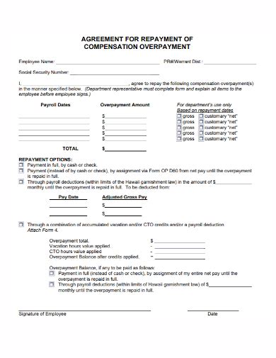 FREE 10 Employee Repayment Agreement Samples In MS Word Google Docs