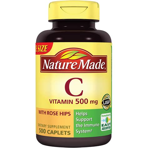 Nature Made Vitamin C 500mg Tablets 500 Count Value Size For Immune Support