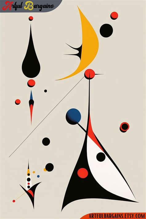 Joan Miro Art Print Miro Inspired Printable Wall Art Instant Digital