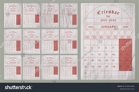 Celendar Design 2022 Celendar 2022 Design Stock Illustration 2038106408