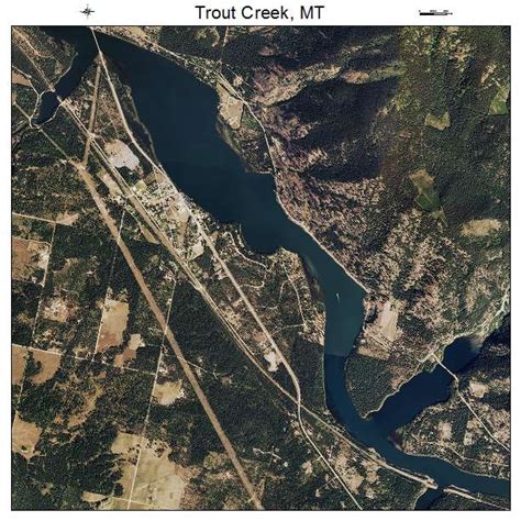 Aerial Photography Map of Trout Creek, MT Montana