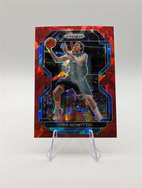 Dirk Nowitzki 2021 22 Panini Prizm Red Cracked Ice 289 Mavericks EBay