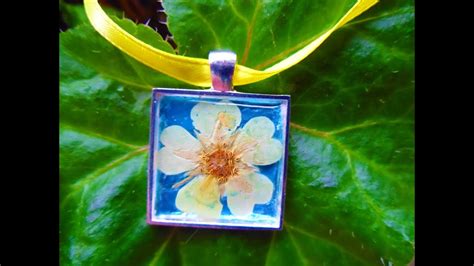 Pressed Flower Pendant Tutorial Youtube