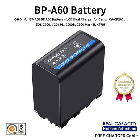 Mah Bp A Bp A Battery Lcd Dual Charger For Canon Ca Cp L