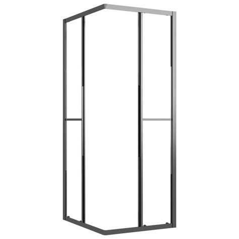 ZERODIS Cabine de douche ESG semi dépoli 90x70x180 cm Noir HB058