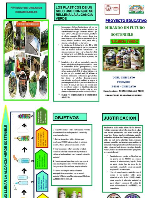 Triptico Cuidado Del Medio Ambiente Pdf El Plastico Residuos