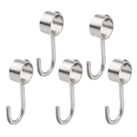 Uxcell Rod Hook Stainless Steel Wardrobe Closet Hook Removable Hanging