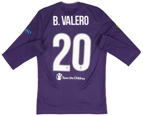 Fiorentina Match Issue European Home L S Shirt B Valero