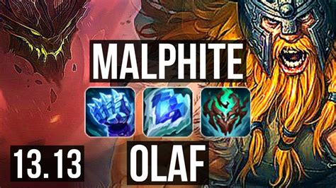 Malphite Vs Olaf Top 5311 800k Mastery Euw Master 1313