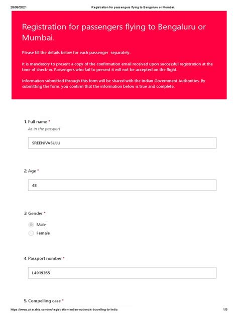 Registration Form - Air Arabia | PDF | Information Technology | Computing