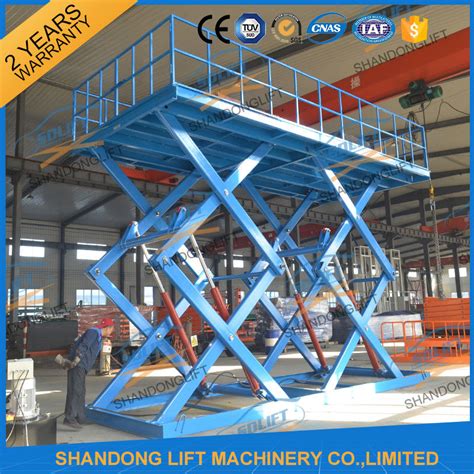 Ce 5t Hydraulic Double Scissors Car Parking Lift Large Platform Scissor