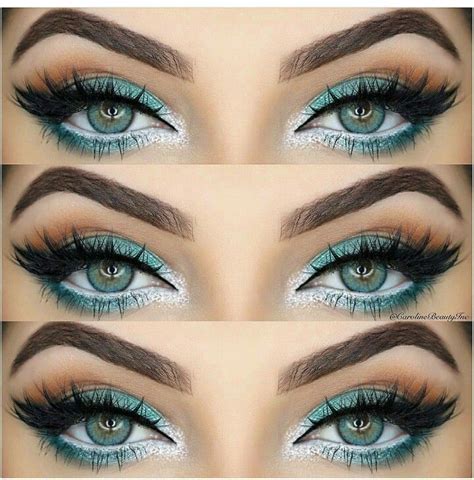 Turquoise Green Eyes And Makeup Eye Makeup Makeup Skin Makeup