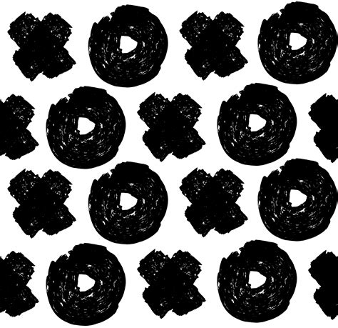 Seamless Pattern With Black X And O On White Background 3047735 Vector