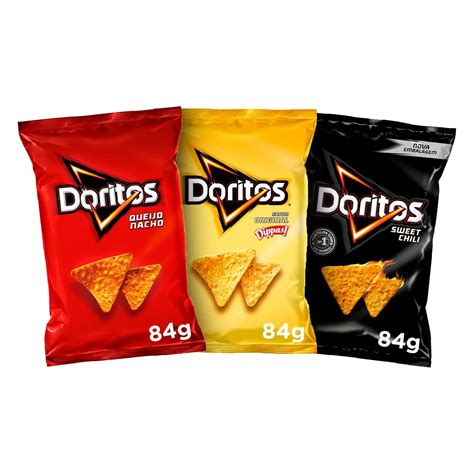 Kit Elma Chips Doritos Queijo Nacho 84g Doritos Dippas 84g Doritos