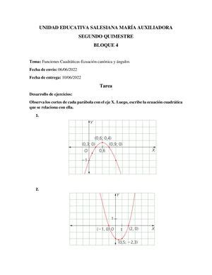 Calaméo Tarea 4 Funciones Cuadráticas Canónica Y ÁNgulos B