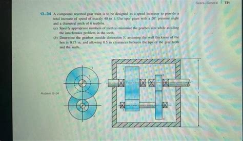 Solved Gears General A Compound Reverted Gear Chegg