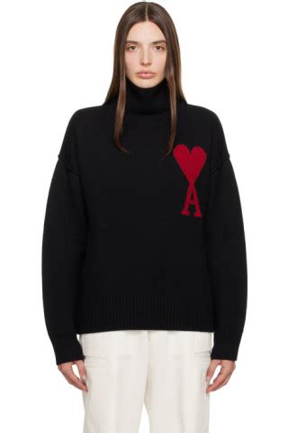 Black Ami De C Ur Turtleneck By Ami Paris On Sale