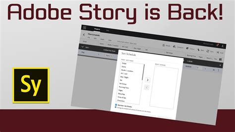 Adobe Story Cc Has Finally Returned Youtube