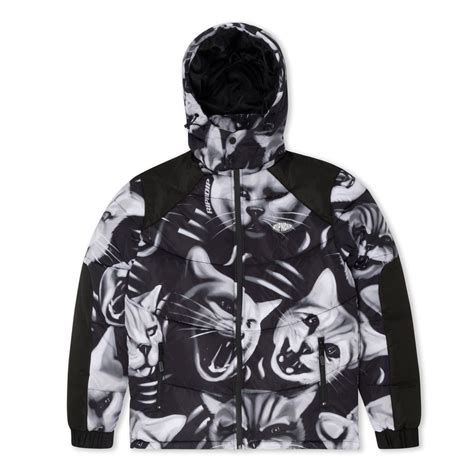 Neon Cat Puffer Jacket Black Ripndip Online