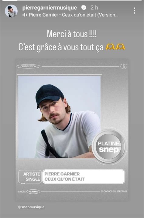 Pierre Garnier 🧢 Chaque Seconde • Single Nous On Sait Page 79