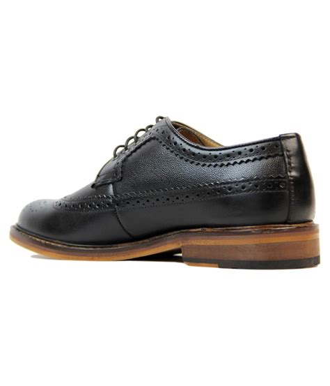 Ben Sherman Deon Longwing Retro 60s Mod Waxy Black Brogues