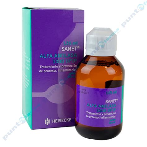 Sanet 125ml Alfa Amilasa 1000 Ufip Jarabe Punto Farma